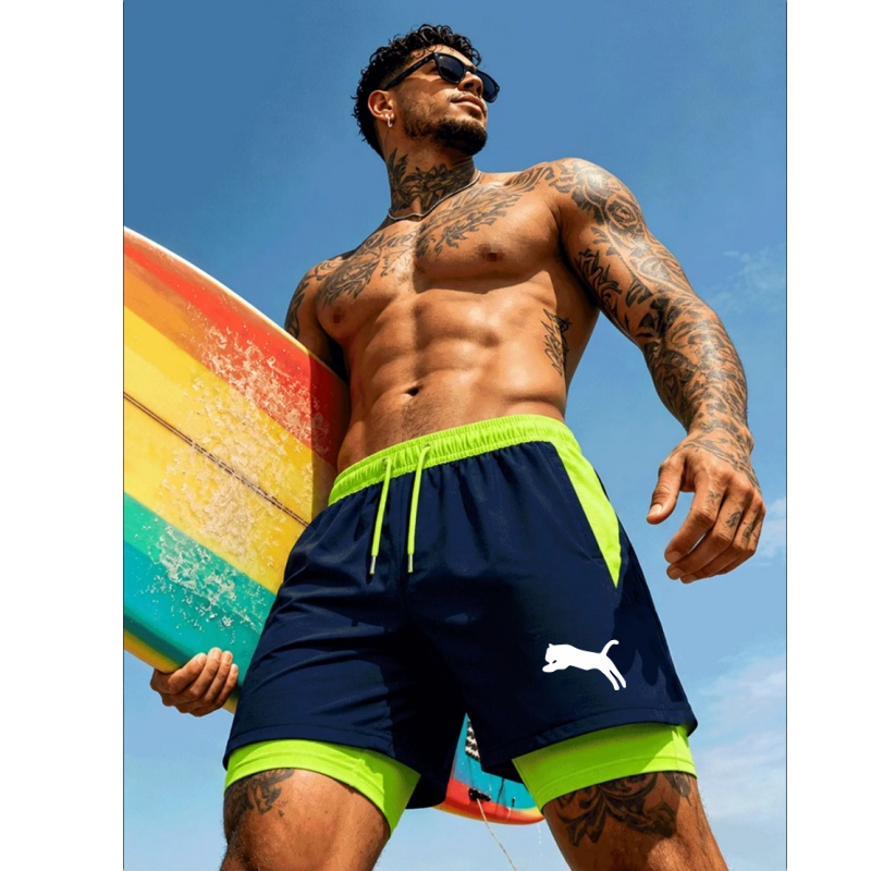Compression Shorts Athletes - Pantaloncini da Nuoto 2-in-1 da Uomo