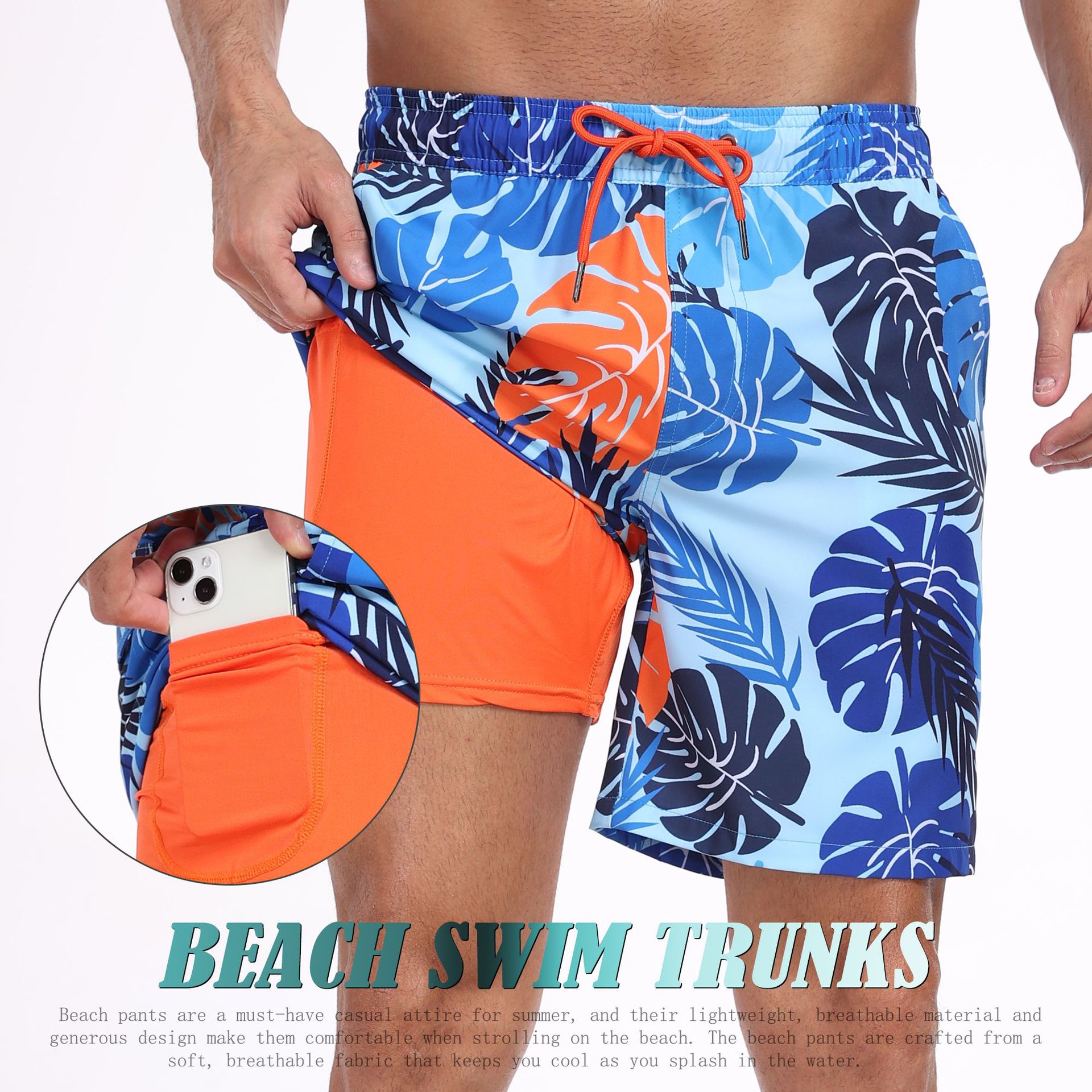 Long Leg Trunk Men - Pantaloncini da Uomo 2 in 1
