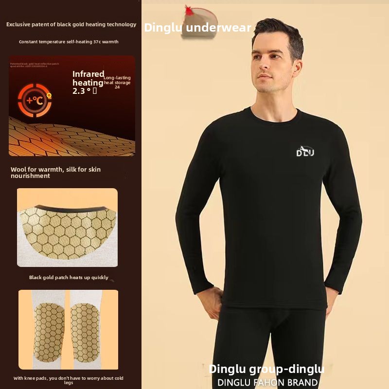 Thermal Long John - Cervo Nero Oro Grafene Biancheria intima