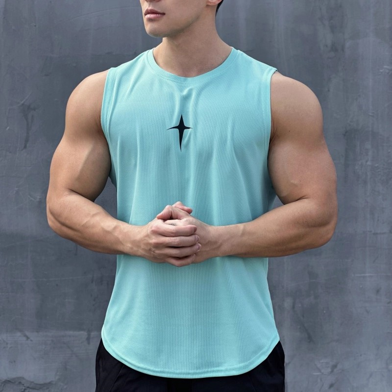 Undershirt Crew Neck - Canotta estiva senza maniche da uomo,
