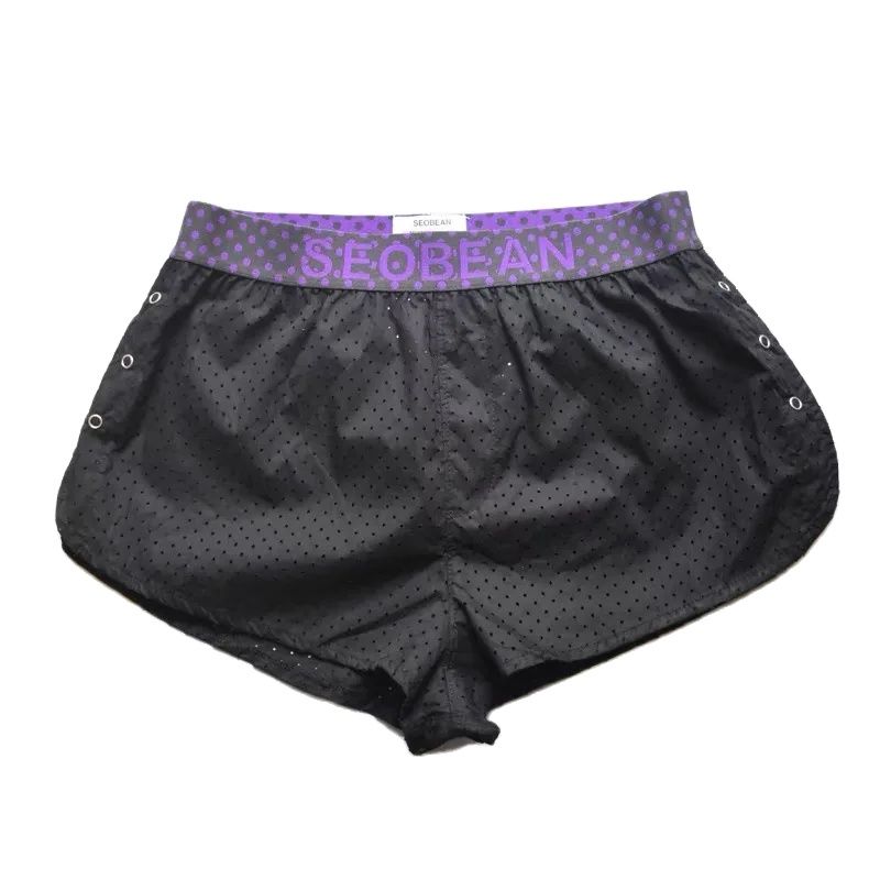 Mesh Sport Boxer - New Fashion Men button split boxer