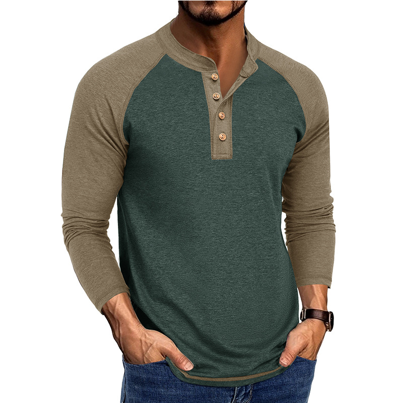 Base Layer Top - Nuova Camicia Henley a Maniche Lunghe