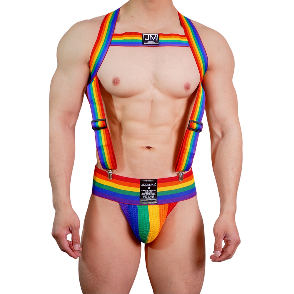 Jockstrap Athletic - JOCKMAIL Reggiseno sportivo regolabile Rainbow con