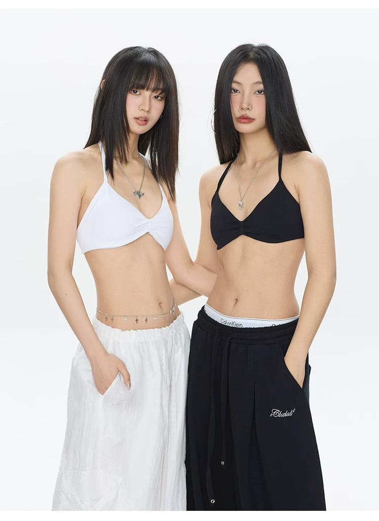 Suspender Tank Top - Reggiseno sportivo sexy stile bikini senza