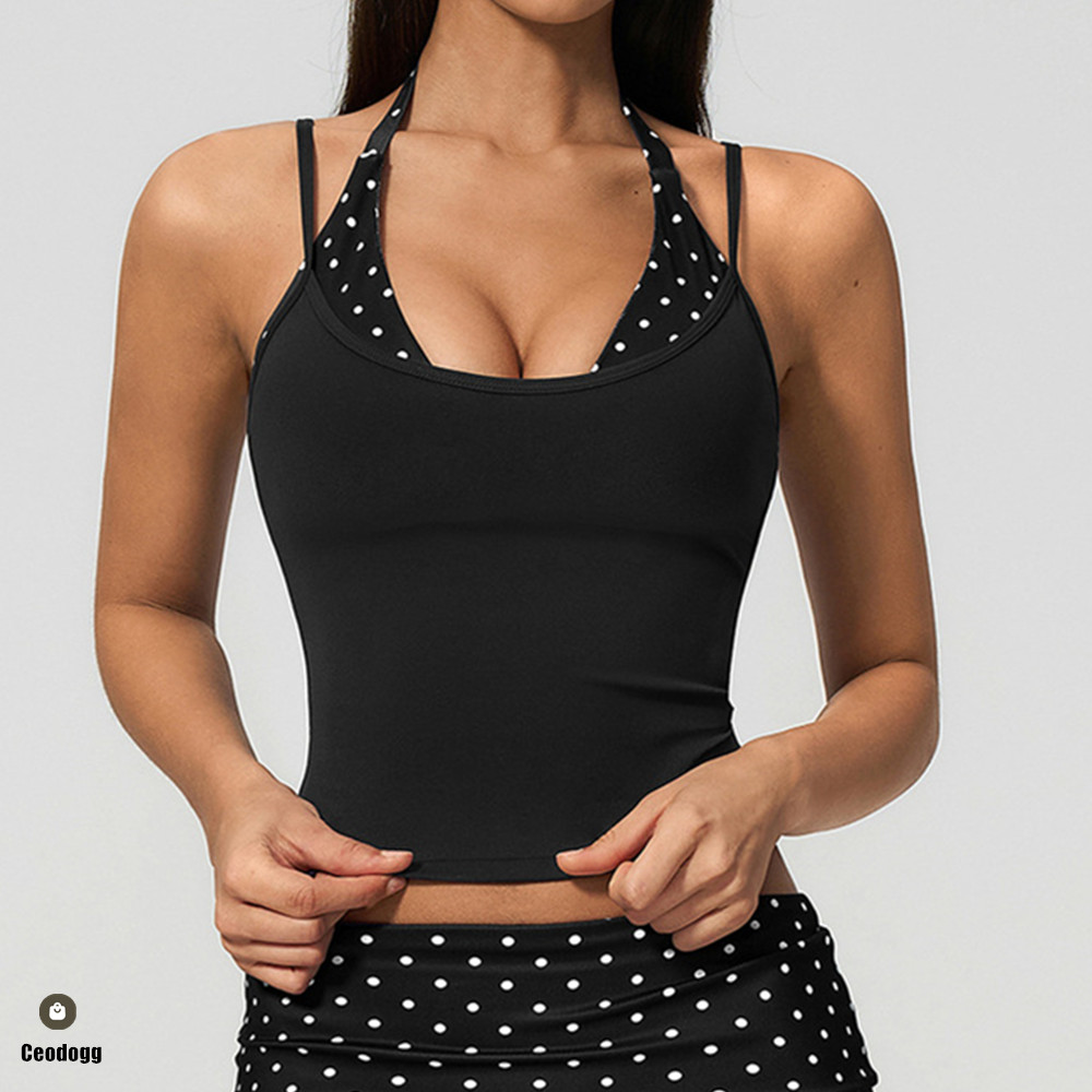 Top Sportivo da Donna a Pois c - Suspender Tank Top recensione e prezzo