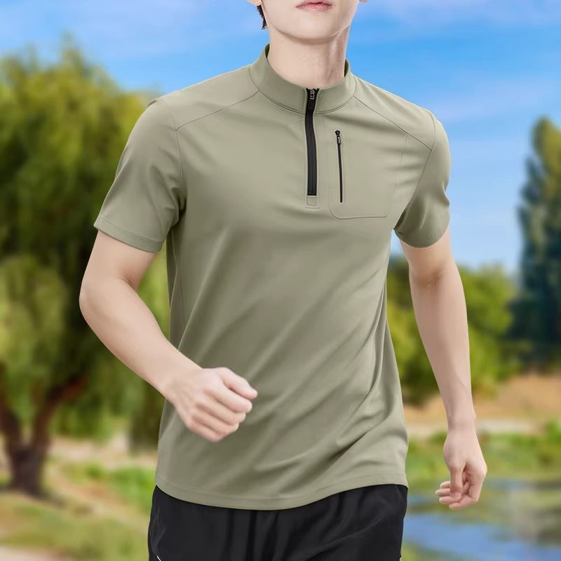 T-shirt da uomo a mezza zip, e - T Shirt Tight Fit recensione e prezzo