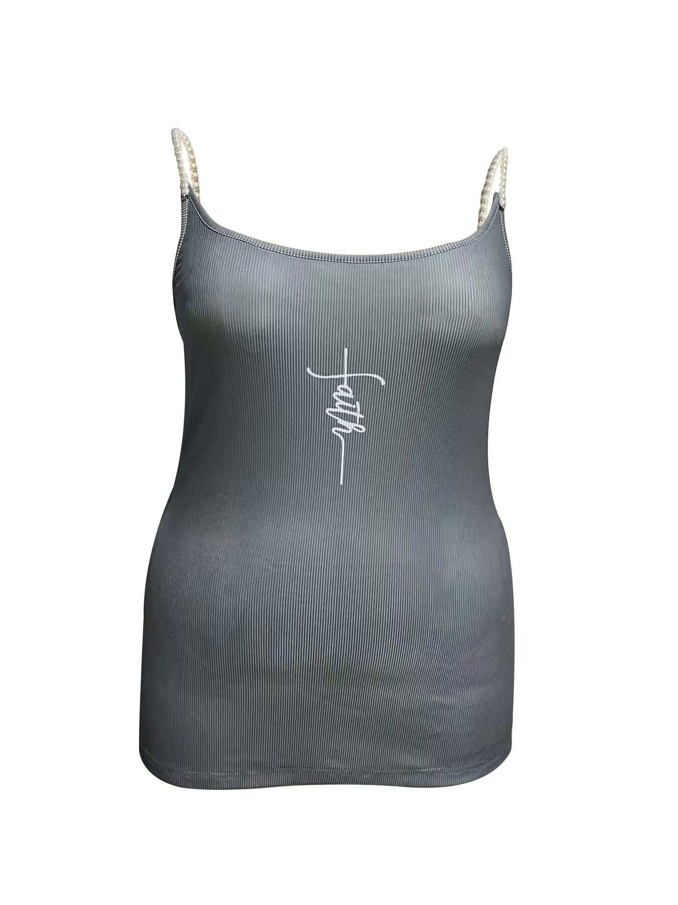 Top corto grigio con scollo qu - Tank Top Ribbed recensione e prezzo
