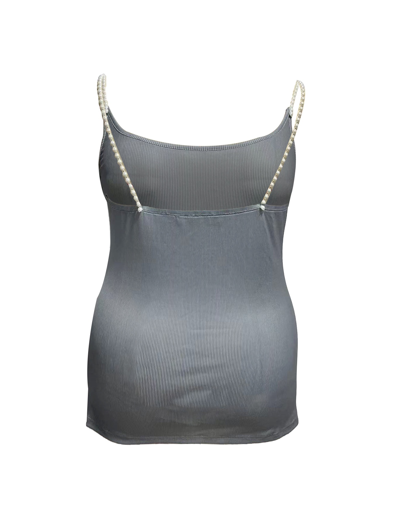 Top corto grigio con scollo qu - Tank Top Ribbed recensione e prezzo